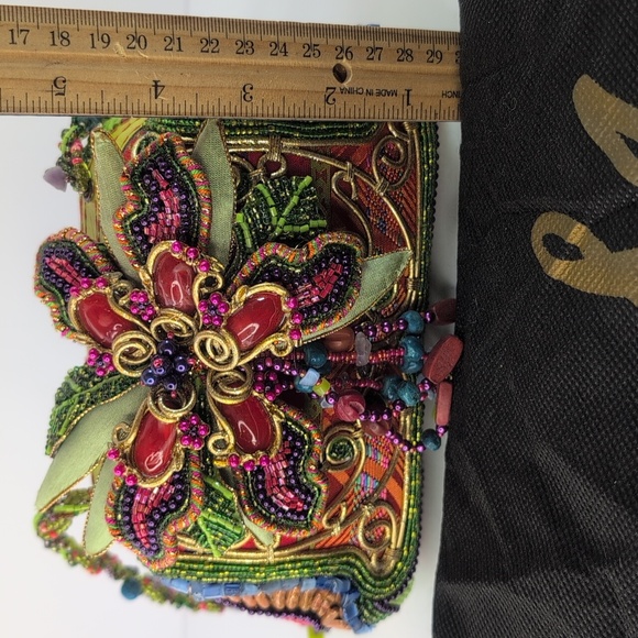 Mary Frances Floral Beaded Crossbody/ Shoulder Bag with Multicolor Design - Picture 13 of 16
